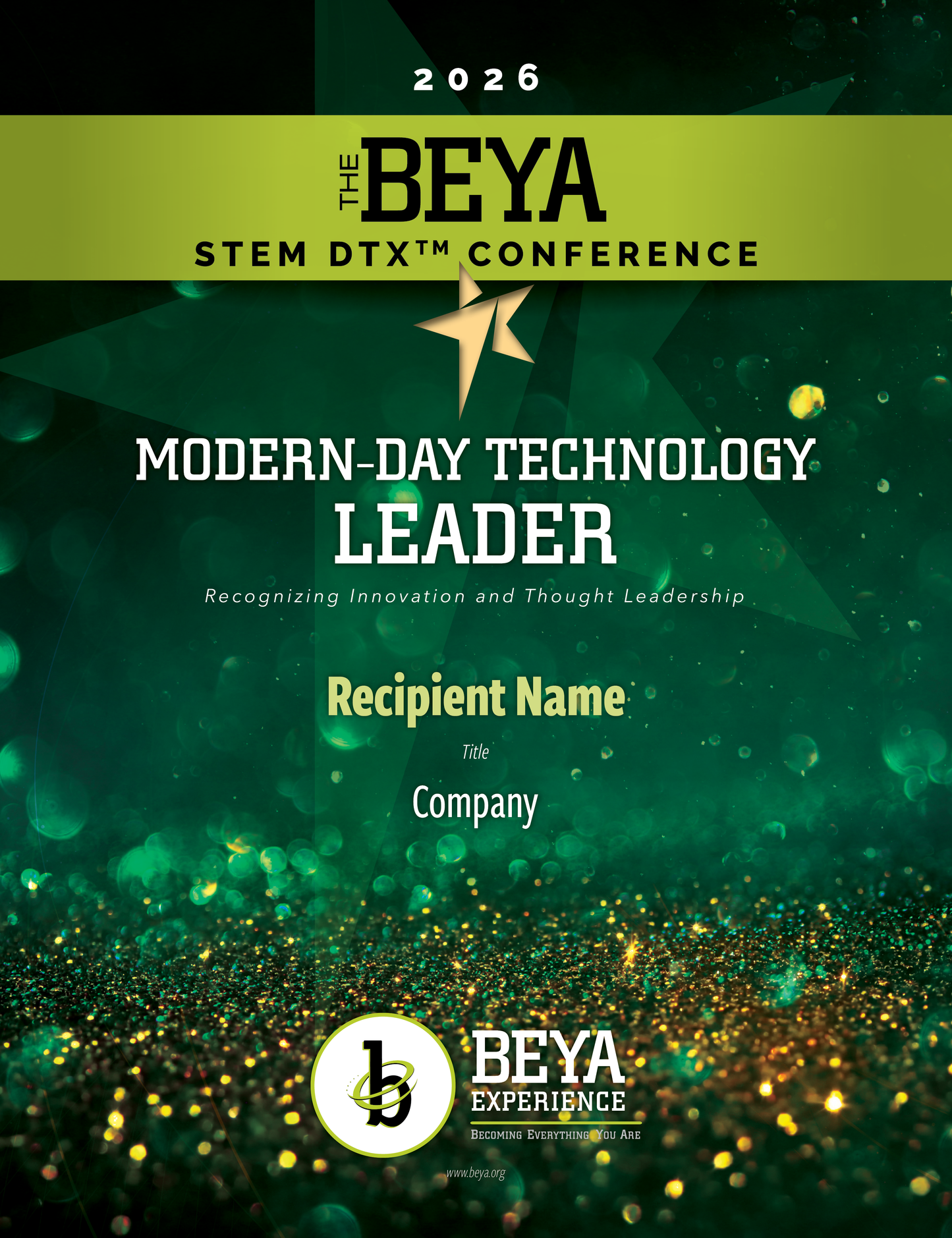 2026 Modern-Day Technology Leader Plaque