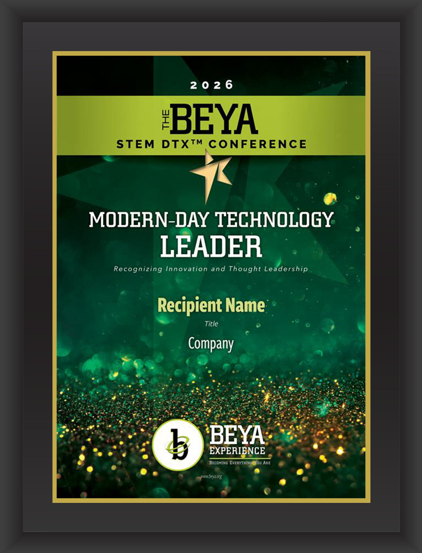 2026 Modern-Day Technology Leader Plaque