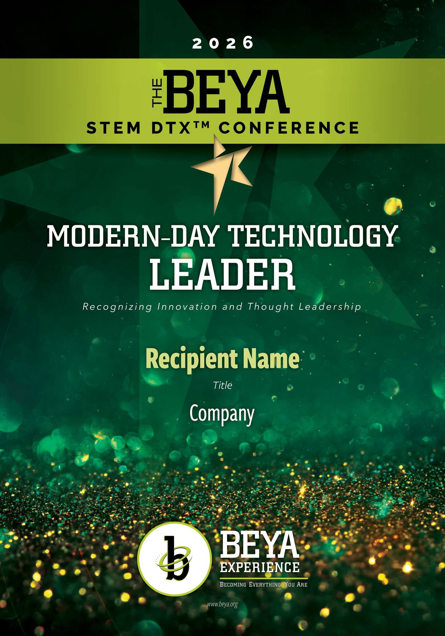 2026 Modern-Day Technology Leader Plaque